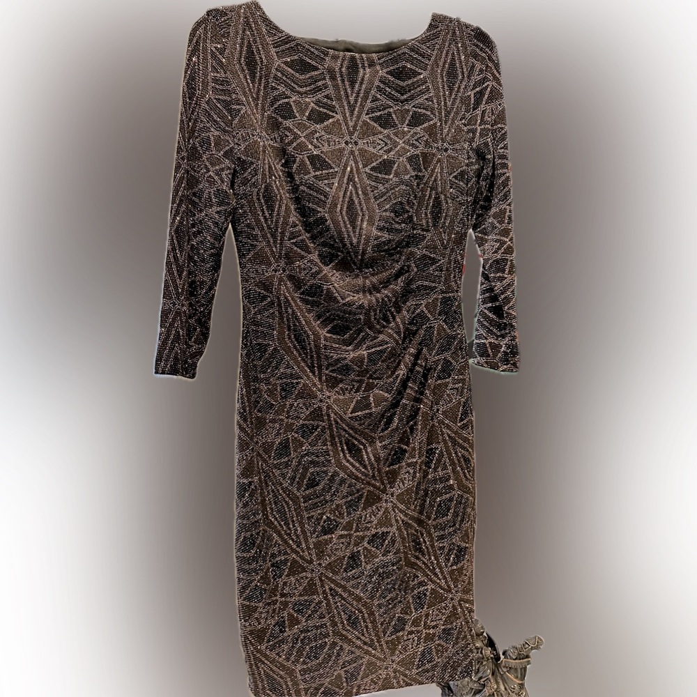 Anne Klein Dress with Metallic Accents Sz 4